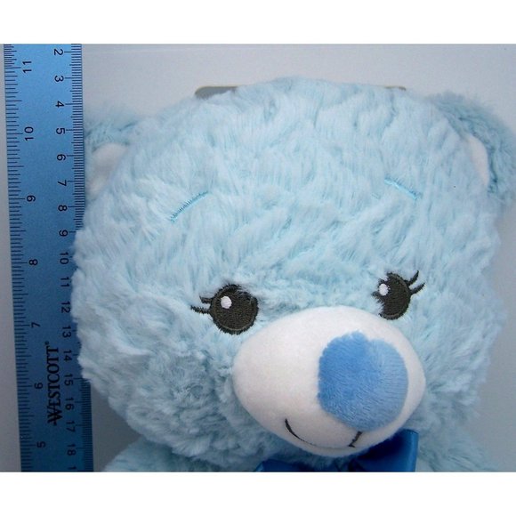 My First Bear Kellybaby Blue Plush Rattles Embroidered Eyes Soft Cuddly NWT 14" - Picture 7 of 7